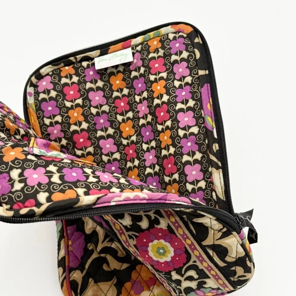 Vera Bradley Suzani Black and Tan Floral Paisley iPad Tablet Sleeve Case
